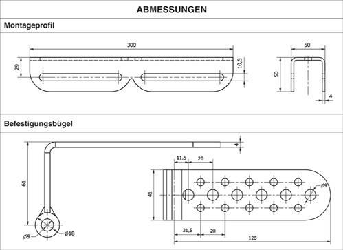 Scharnberger+Hasenbein Eckhalter 300mm 39471