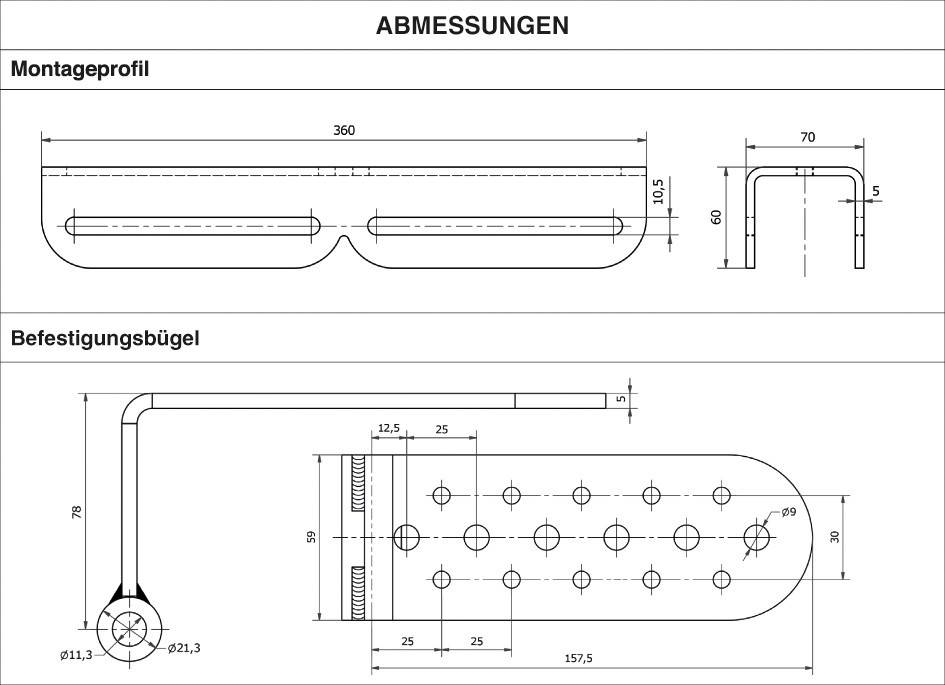 Scharnberger+Hasenbein Eckhalter 360mm 39474