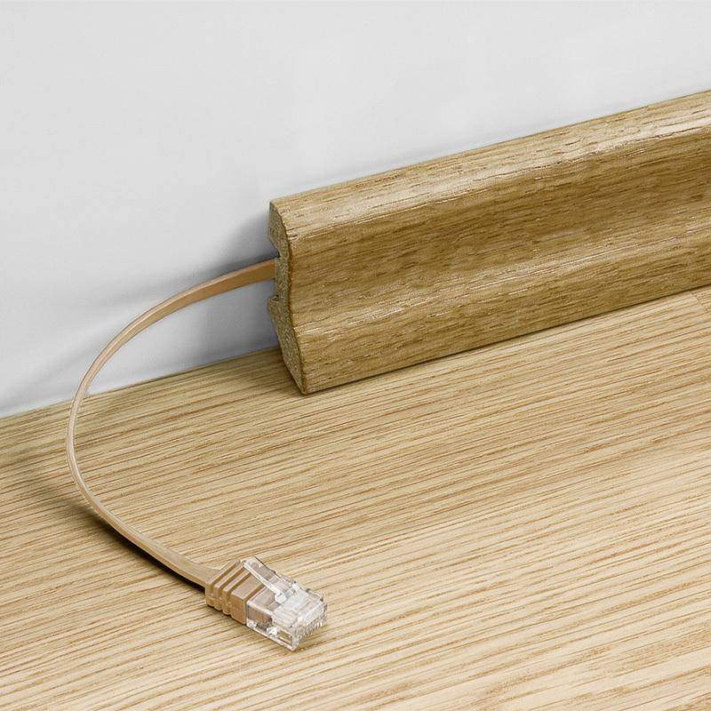 CAT 6 Netzwerkkabel, U/UTP, flach, rot - Länge: 3,0 m