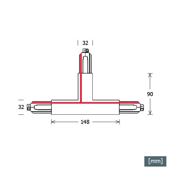 LTS Licht&Leuchten T-Verbinder ST-A T/PE-IN-L/9015