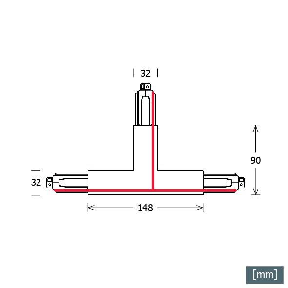 LTS Licht&Leuchten T-Verbinder ST-A T/PEOUTR9014 sw