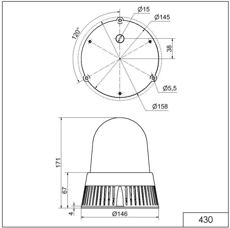 Werma LED-Sirene BM 32 Töne 43030075