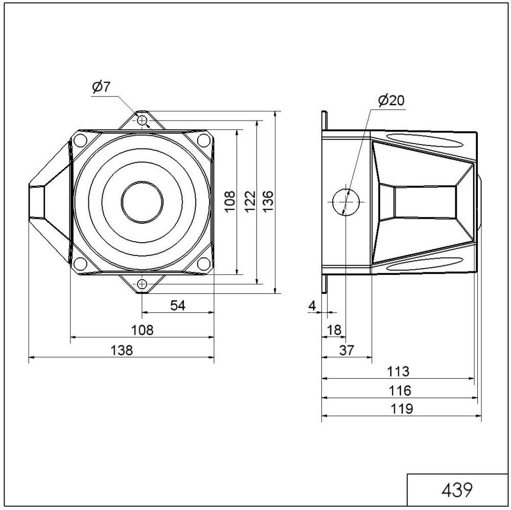 Werma Blitz-Sirene WM 32 Töne 43911068