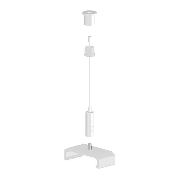 LTS Licht&Leuchten Drahtseilabhängung 5m LK-Z 060.104.05 ws