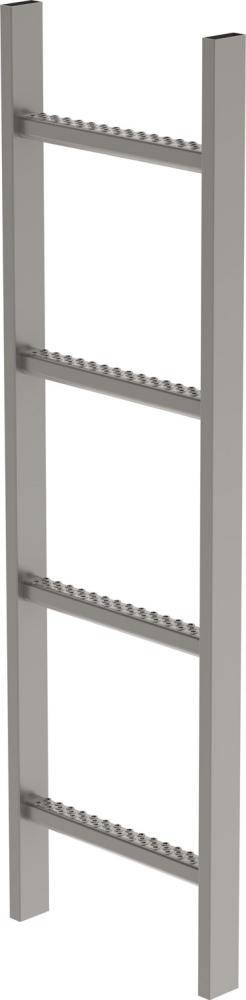 Schachtleiter 4 Sprossen L 1,12 m B340 mm LW 300 mm Edelstahl V4A