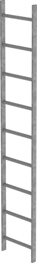 Schachtleiter 9 Sprossen L 2,52 m B440 mm LW 300 mm Stahl verzinkt