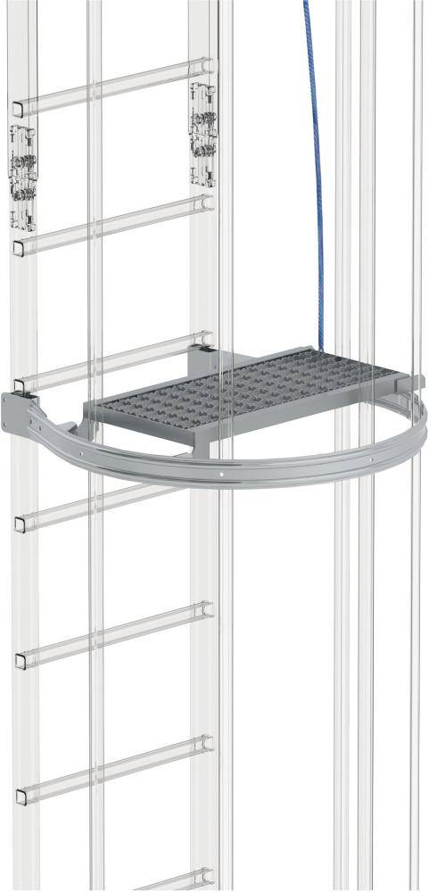 Zwischenplattform B600xT300 klappbar Alu blank