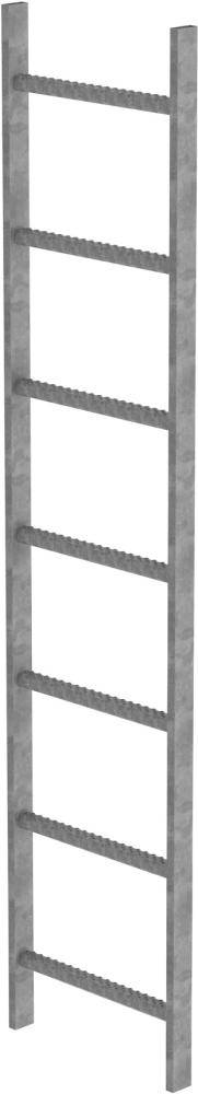 Schachtleiter 7 Sprossen L 1,96 m B440 mm LW 300 mm Stahl verzinkt