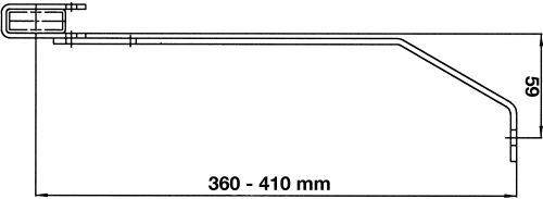 Wandanker 360-410 mm für Stahl-Leiter