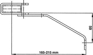 Wandhalter verstellbar 165-215 mm Edelstahl V4A
