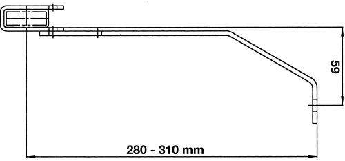 Wandhalter verstellbar 280-330 mm Stahl verzinkt