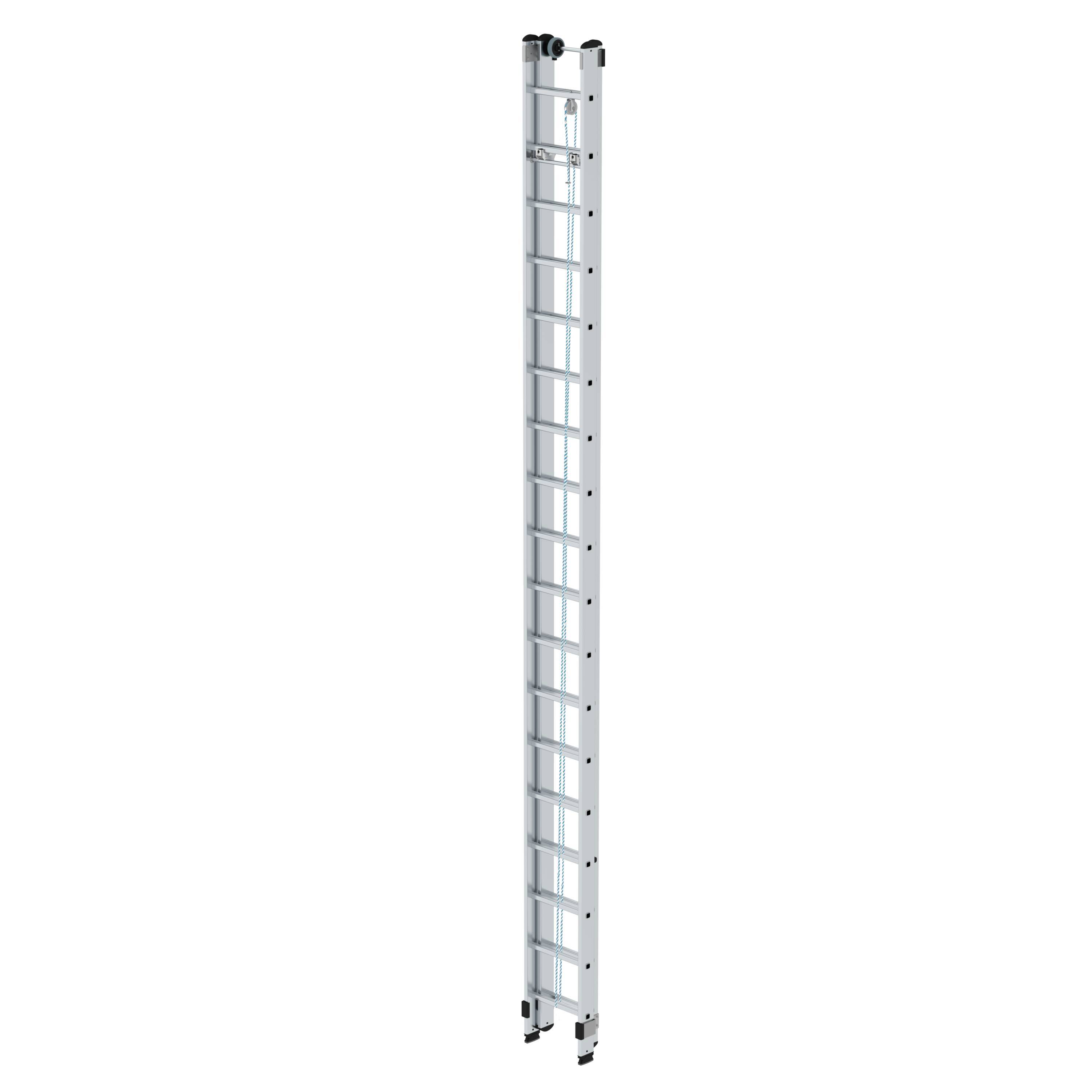 Munk Sprossen-Seilzugleiter 2-teilig ohne Traverse 2x18 Sprossen