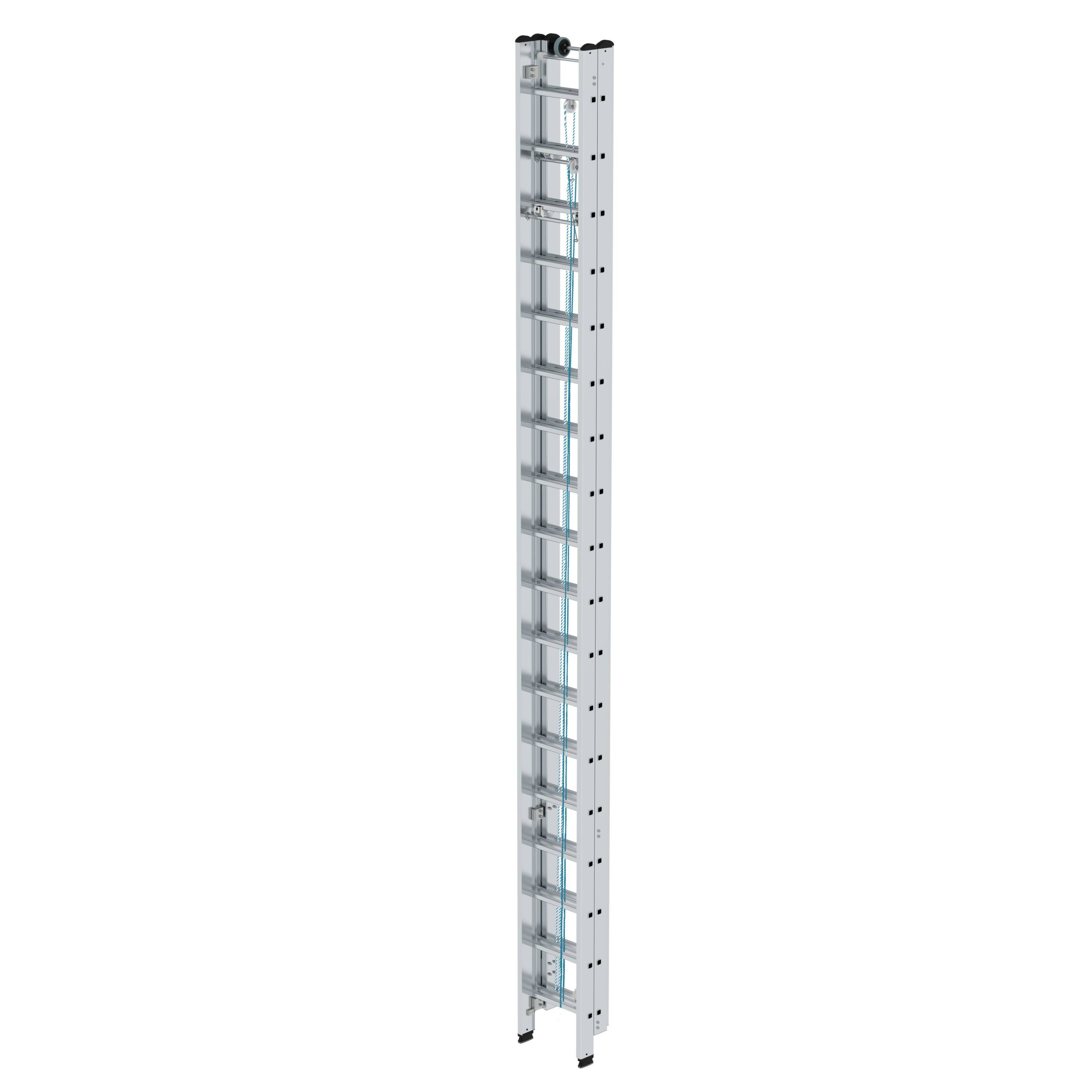 Munk Sprossen-Seilzugleiter 3-teilig ohne Traverse 3x18 Sprossen