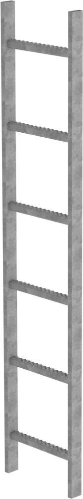Schachtleiter 6 Sprossen L 1,68 m B340 mm LW 300 mm Stahl verzinkt