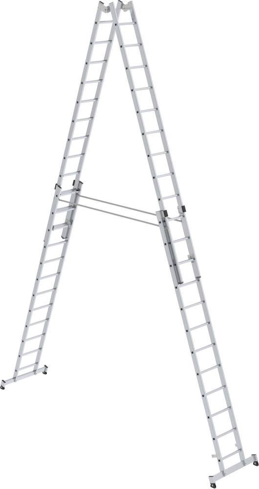 Alu-Stehleiter 4x12 Sprossen Leiterlänge 3,62m eingef.Arbeitshöhe bis 7,00 m