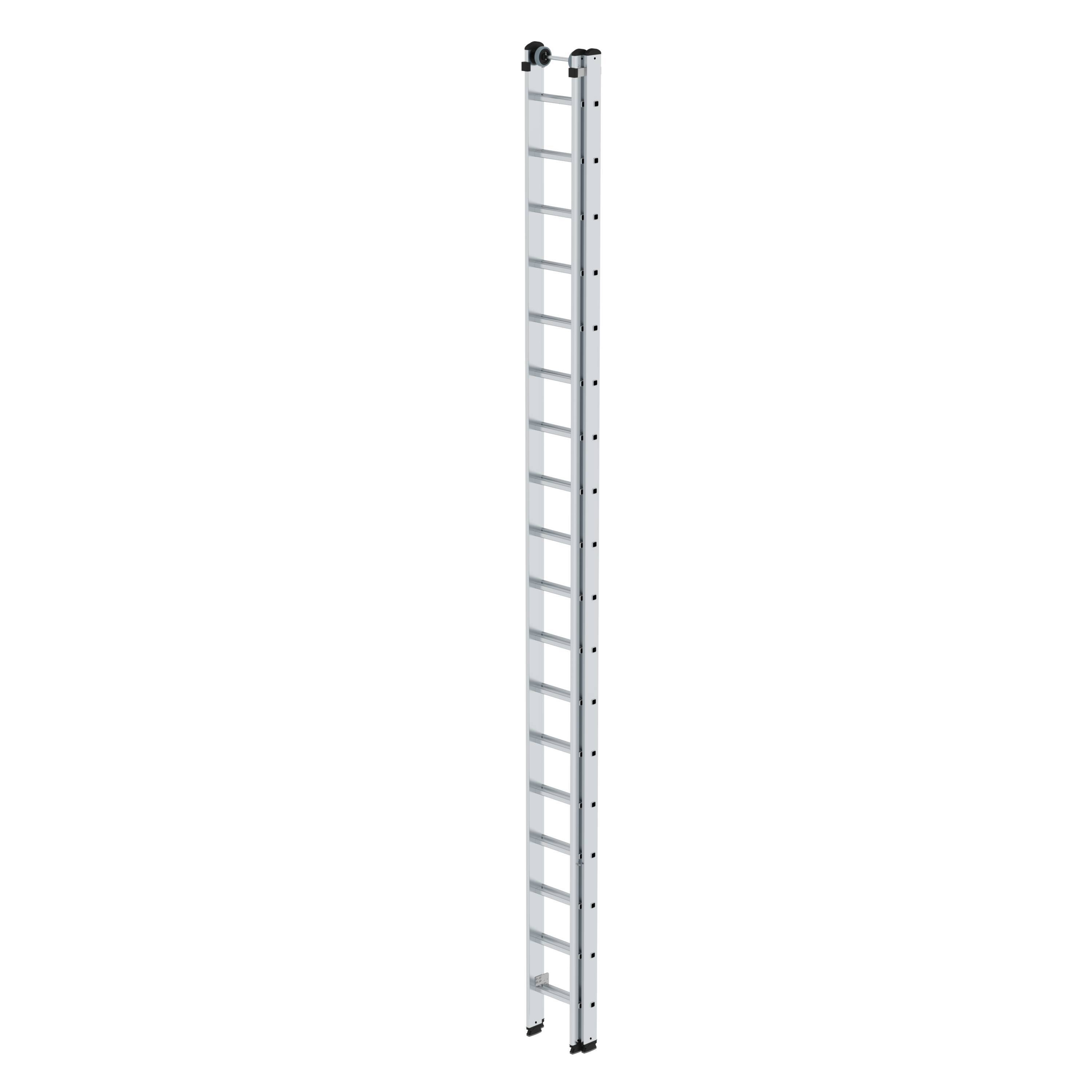 Munk Sprossen-Schiebeleiter 2-teilig ohne Traverse 2x18 Sprossen