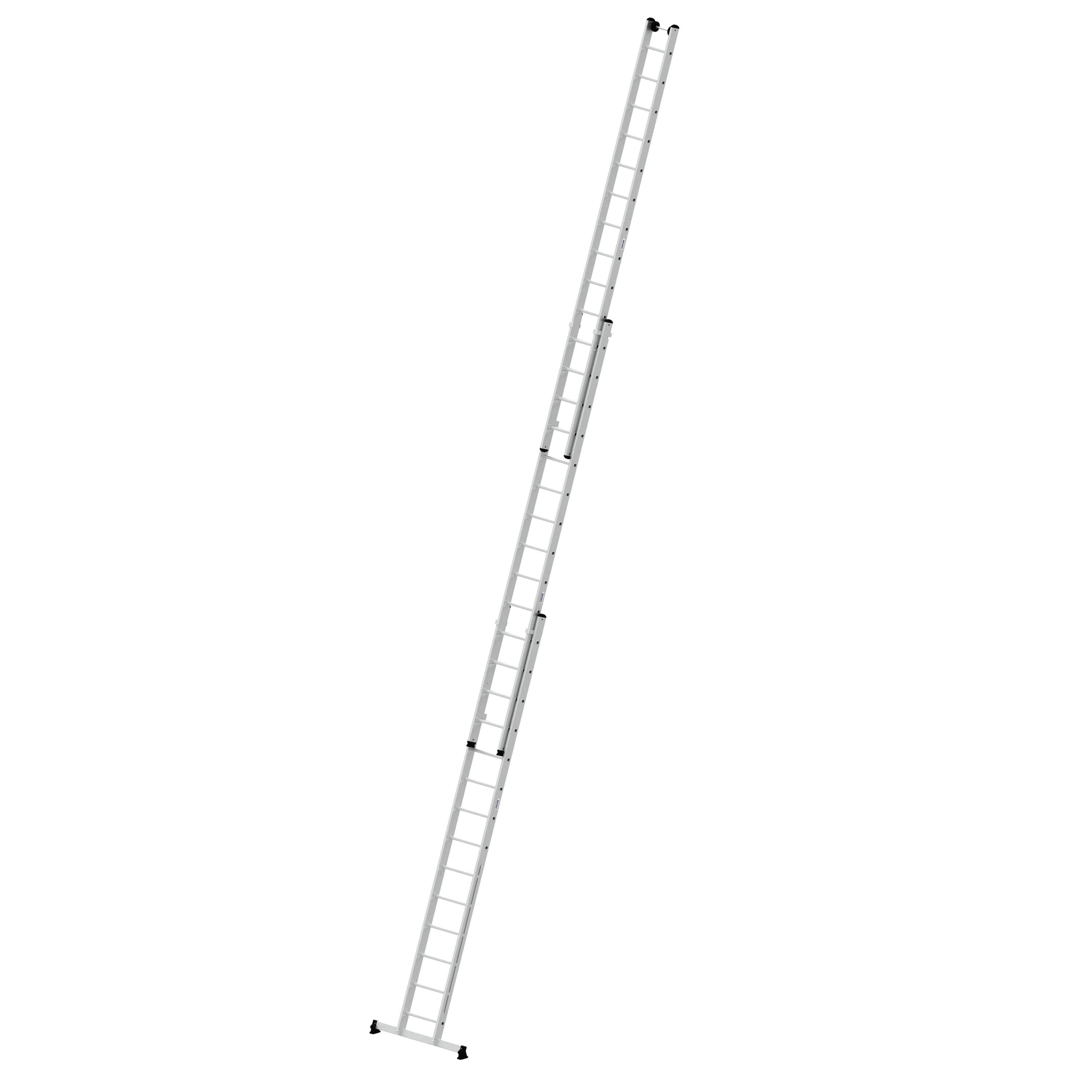 Munk Sprossen-Mehrzweckleiter 3-teilig mit nivello®-Traverse und Wandlaufrollen 3x14