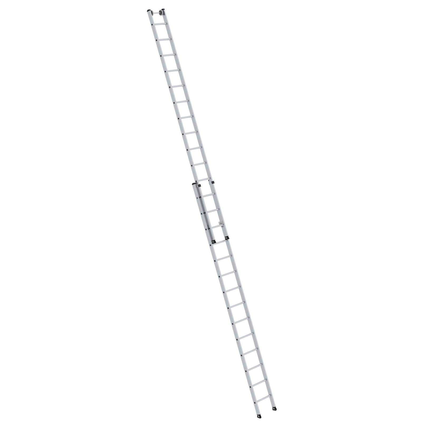 MUNK Aluminium-Schiebeleiter 2-teilig ohne Traverse 2x14 Sprossen