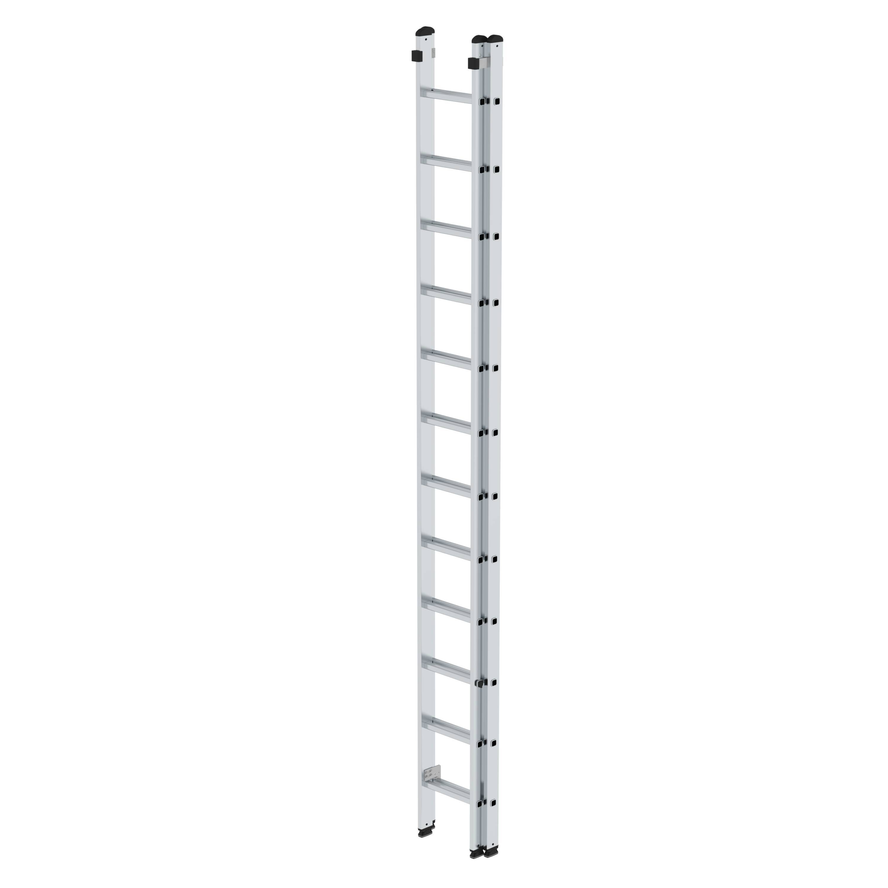 Munk Sprossen-Schiebeleiter 2-teilig ohne Traverse 2x12 Sprossen