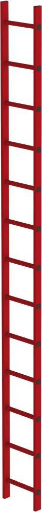 Schachtleiter 13 Sprossen L 3,64 m B350 mm LW 300 mm GFK