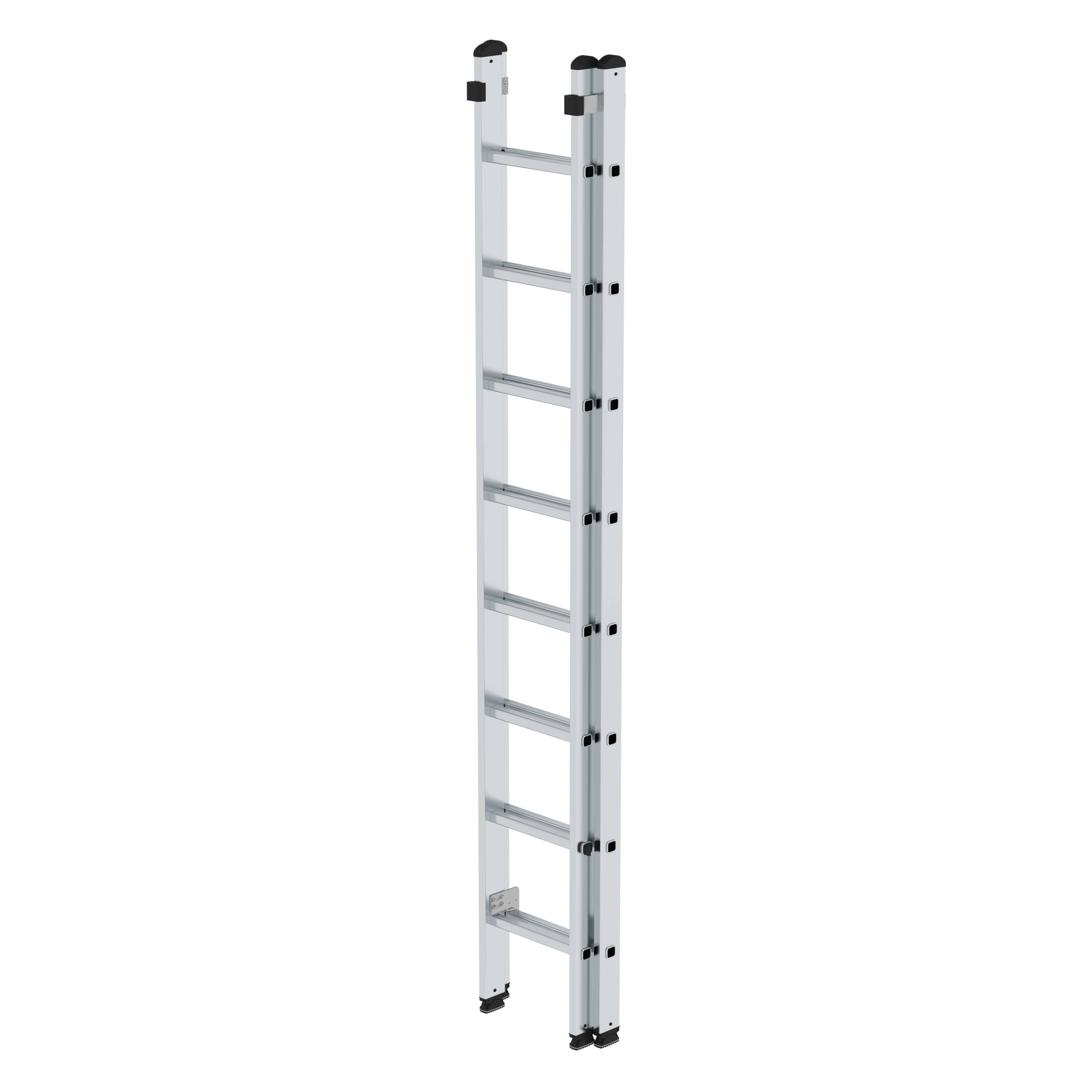 Munk Sprossen-Schiebeleiter 2-teilig ohne Traverse 2x8 Sprossen