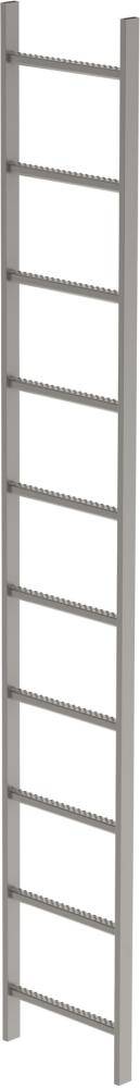 Schachtleiter V4A B 440 mm 10 Sprossen