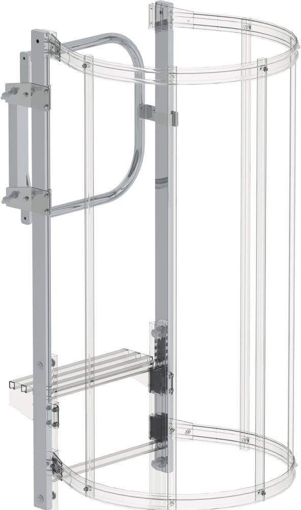 Sicherungstüre nach DIN ISO 14122-4 Alu blank