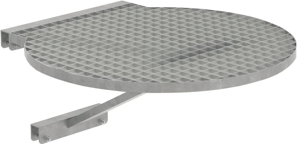 Umsteigeplattform zw. Leiterzügen D700mm Stahl