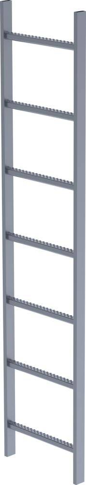 Schachtleiter 7 Sprossen L 1,96 m B440 mm LW 300 mm Edelstahl V4A