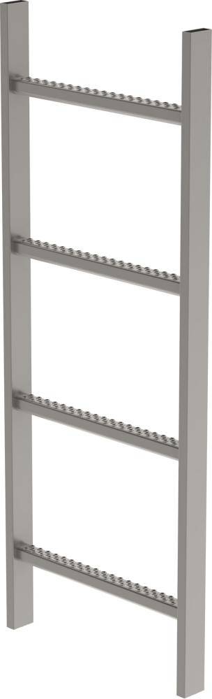 Schachtleiter 4 Sprossen L 1,12 m B440 mm LW 300 mm Edelstahl V4A