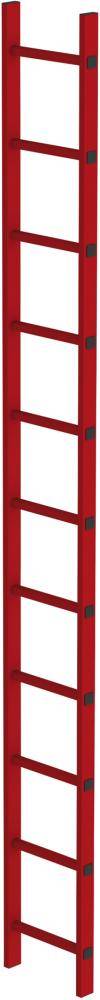 Schachtleiter 11 Sprossen L 3,08 m B350 mm LW 300 mm GFK