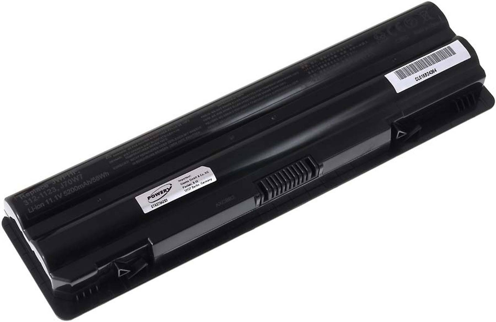Powery Akku für Dell Typ JWPHF 5200mAh, 11,1V, Li-Ion