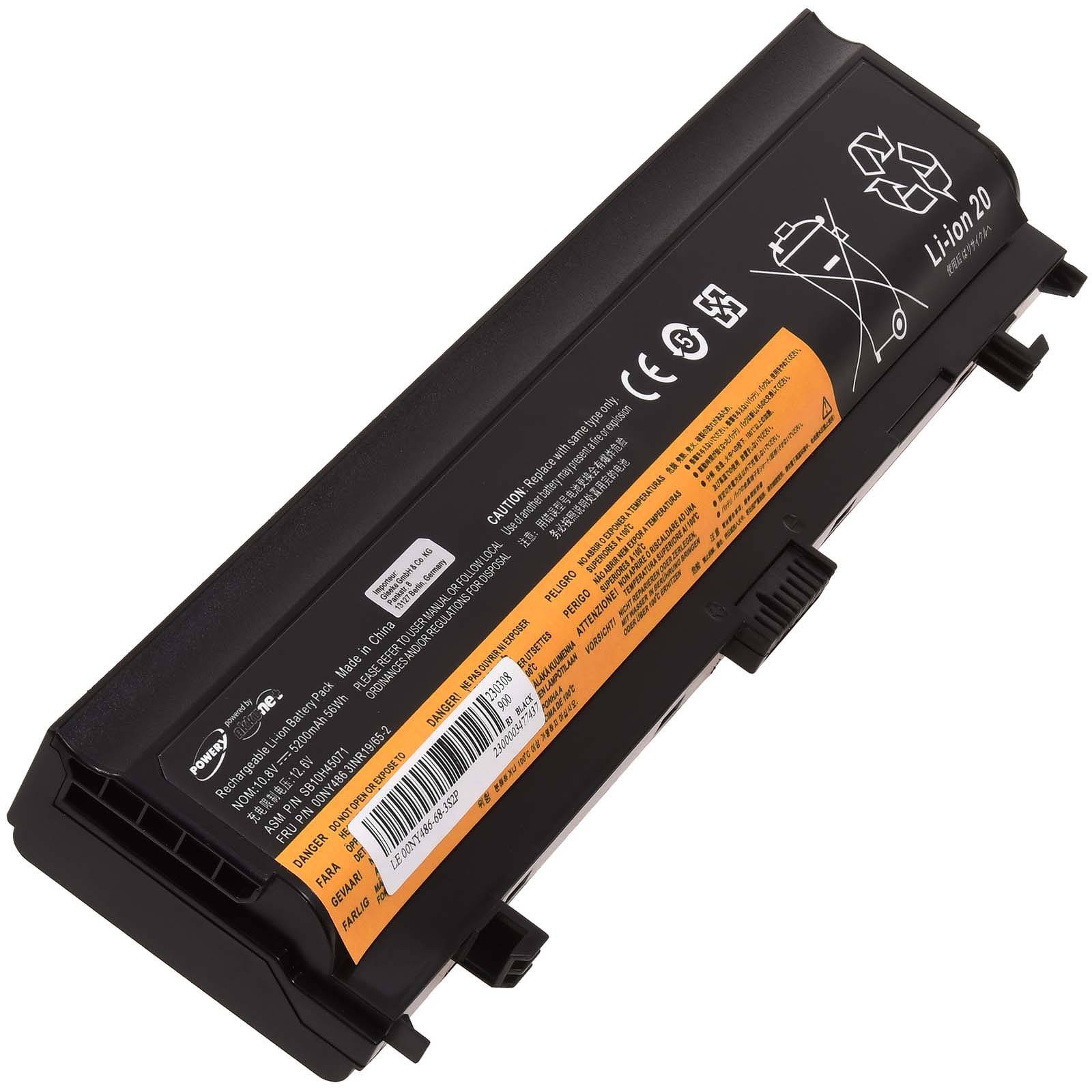 Powery Akku für Laptop Lenovo ThinkPad L570 / L560 / Typ 00NY488, 10,8V, Li-Ion