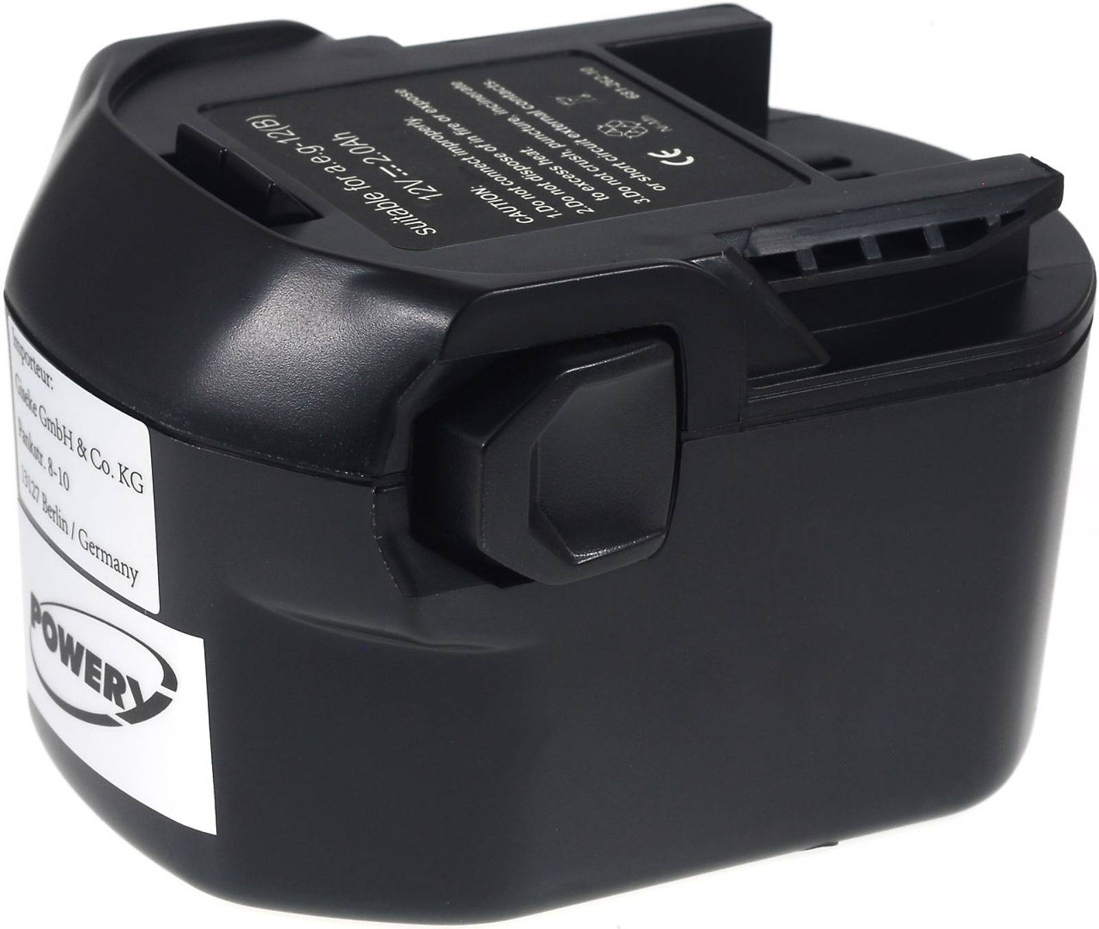 Powery Akku für AEG Lampe FL12 2000mAh NiMH, 12V, NiMH