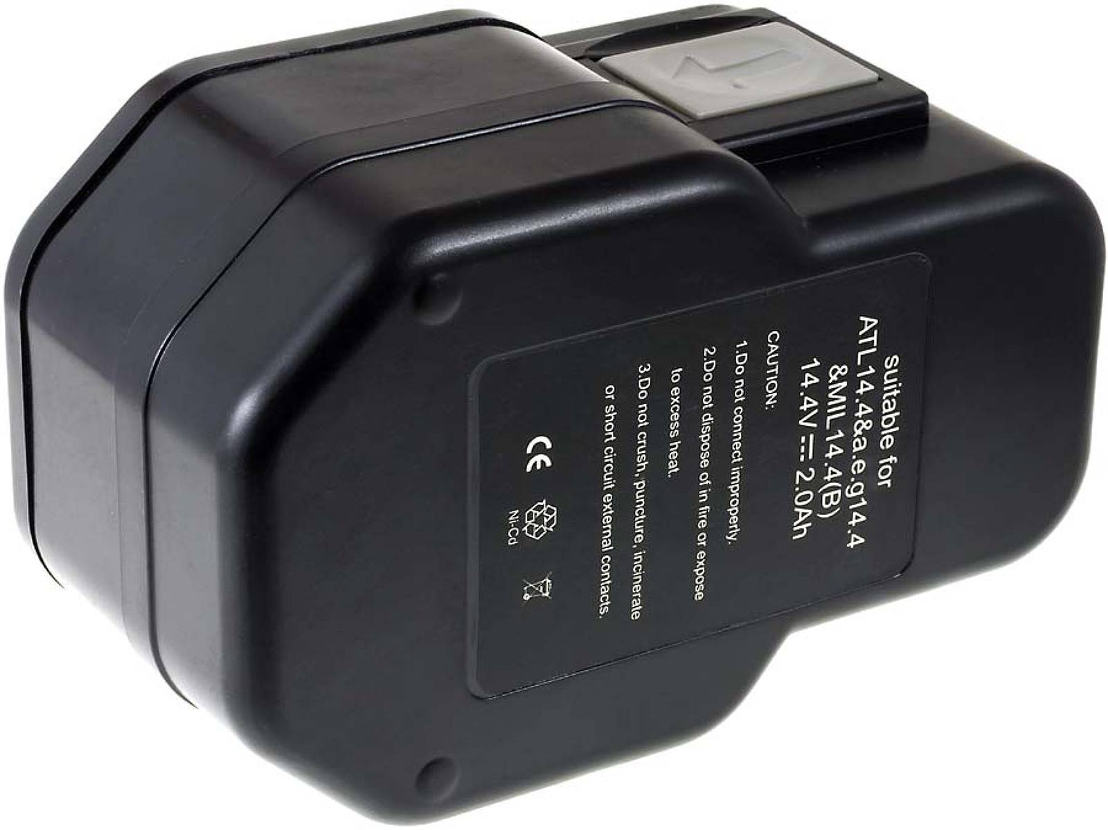 Powery Akku für AEG Präzisionsabschaltschrauber PCS14.4T 2000mAh, 14,4V, NiMH