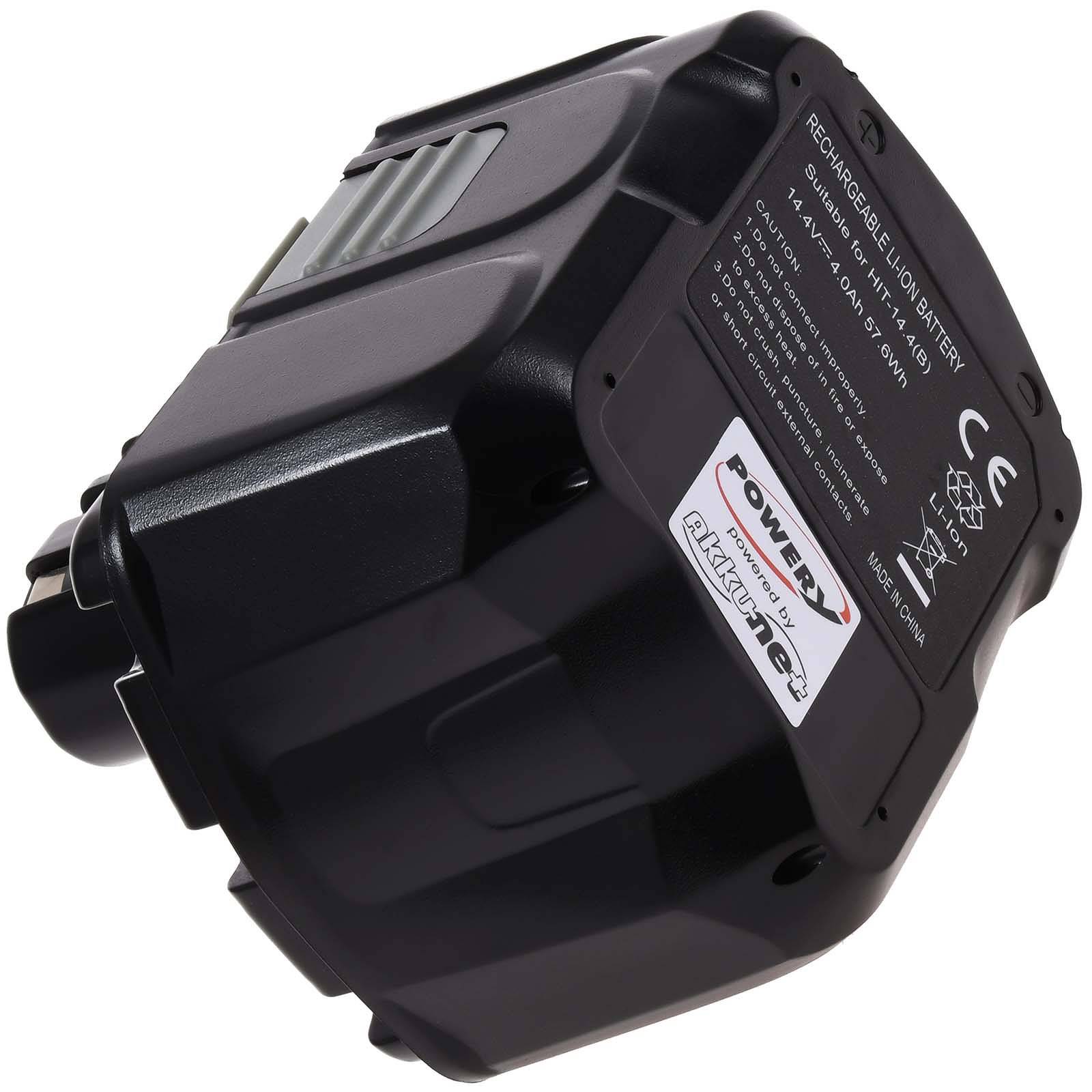 Powery Akku für Werkzeug Hitachi DS 14DAF2 4000mAh Li-Ion, 14,4V, Li-Ion