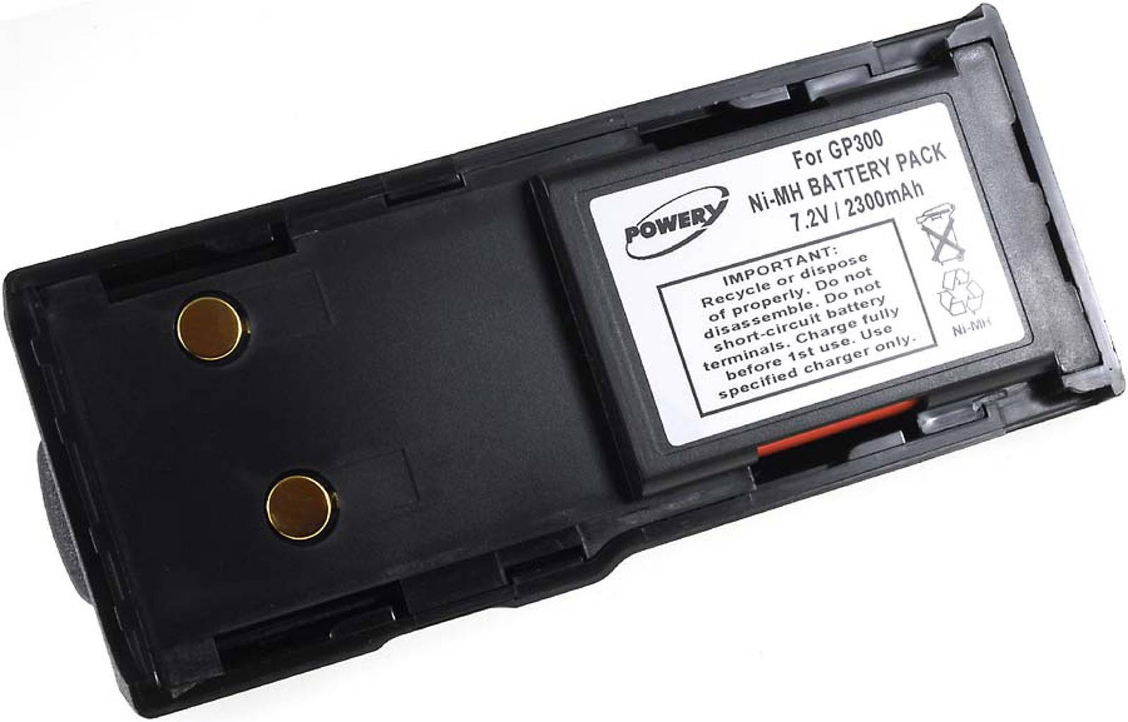 Powery Akku für Motorola GP300/ GP600/ GP88/ Typ HNN9628 NiMH 2300mAh, 7,2V, NiMH