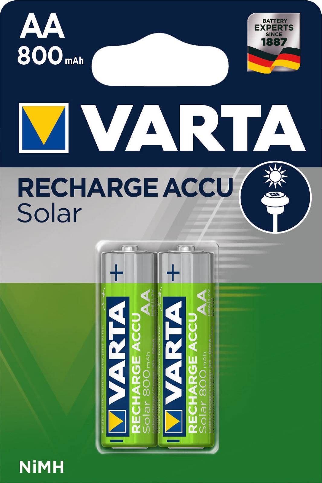 Varta Mignonakku 800mAh NiMH 2er Blister, 2x 1,2V, NiMH