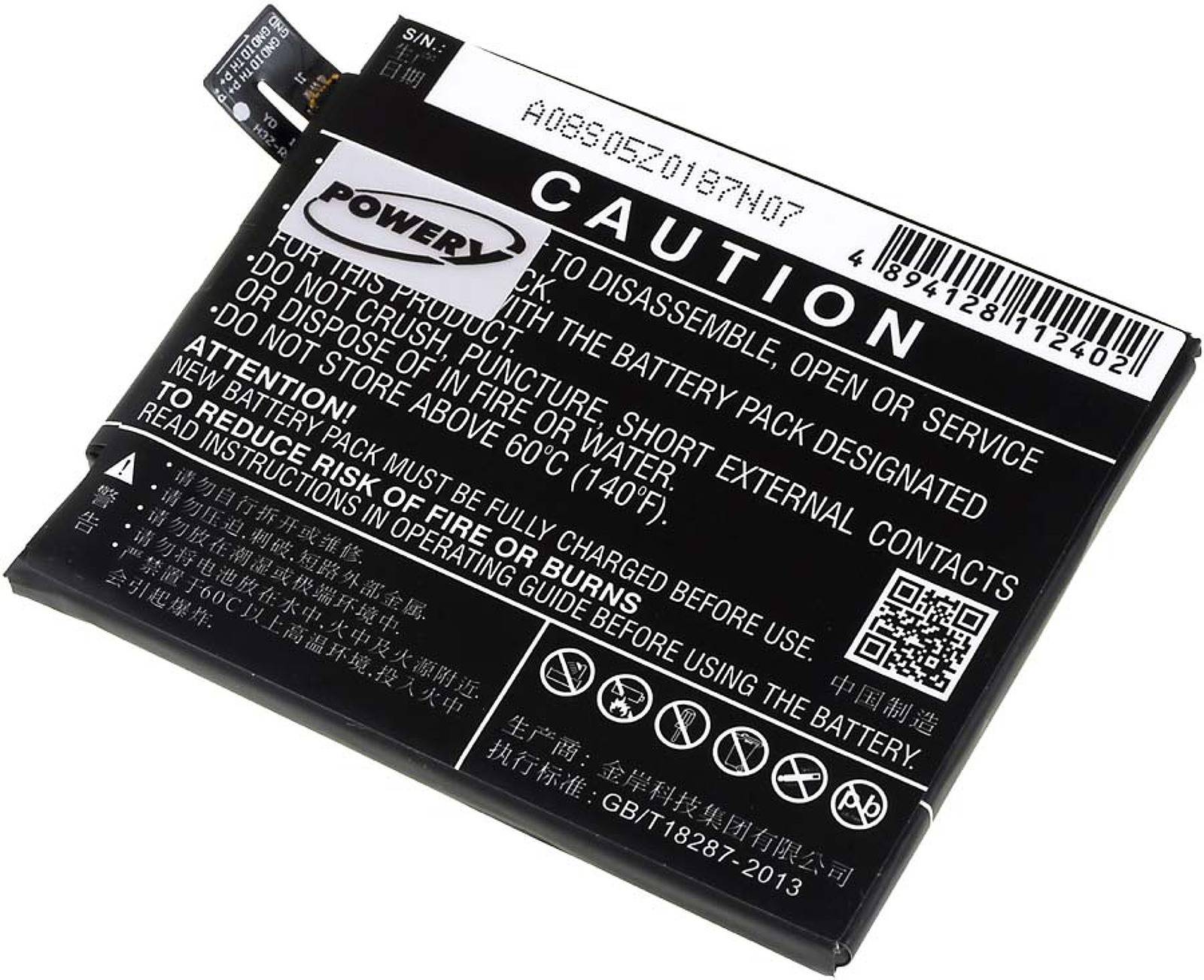 Powery Akku für Xiaomi Note 3 Dual SIM, 3,8V, Li-Polymer