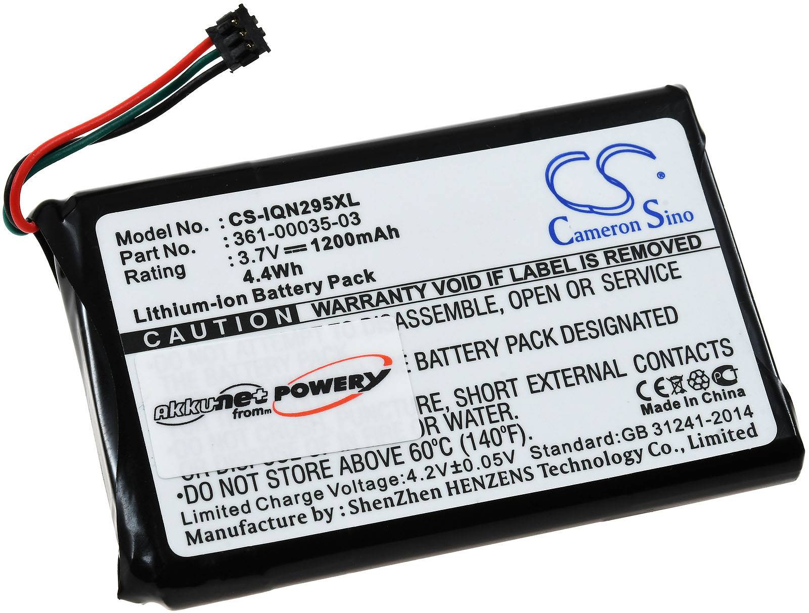 Powery Akku für Navigation GPS Garmin nüvi 2545, 3,7V, Li-Ion