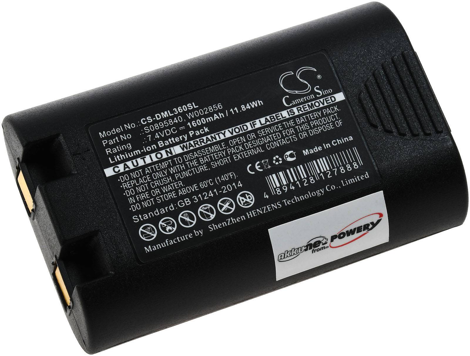 Powery Akku für Etikettendrucker Dymo LabelManager 360D, 7,4V, Li-Ion