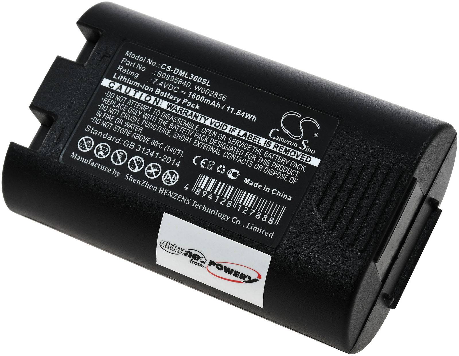 Powery Akku für Etikettendrucker Dymo Rhino 4200, 7,4V, Li-Ion