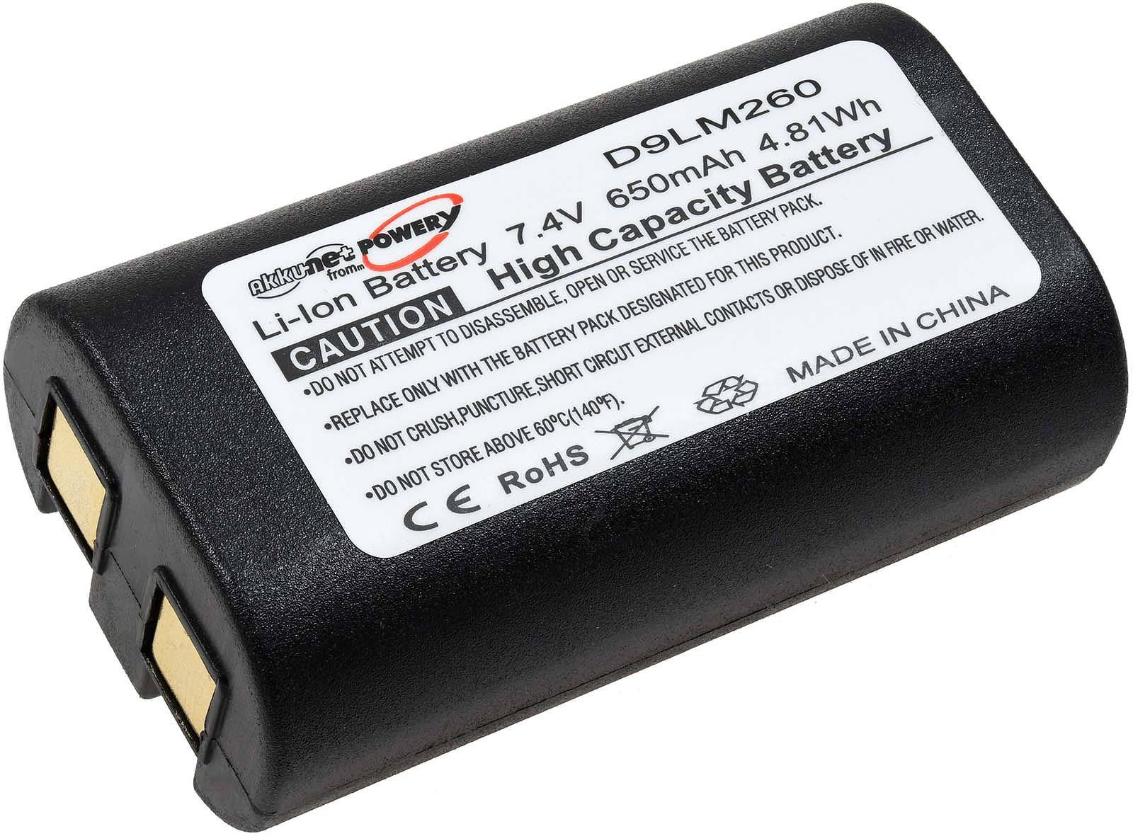 Powery Akku für Dymo Typ 14430, 7,4V, Li-Ion