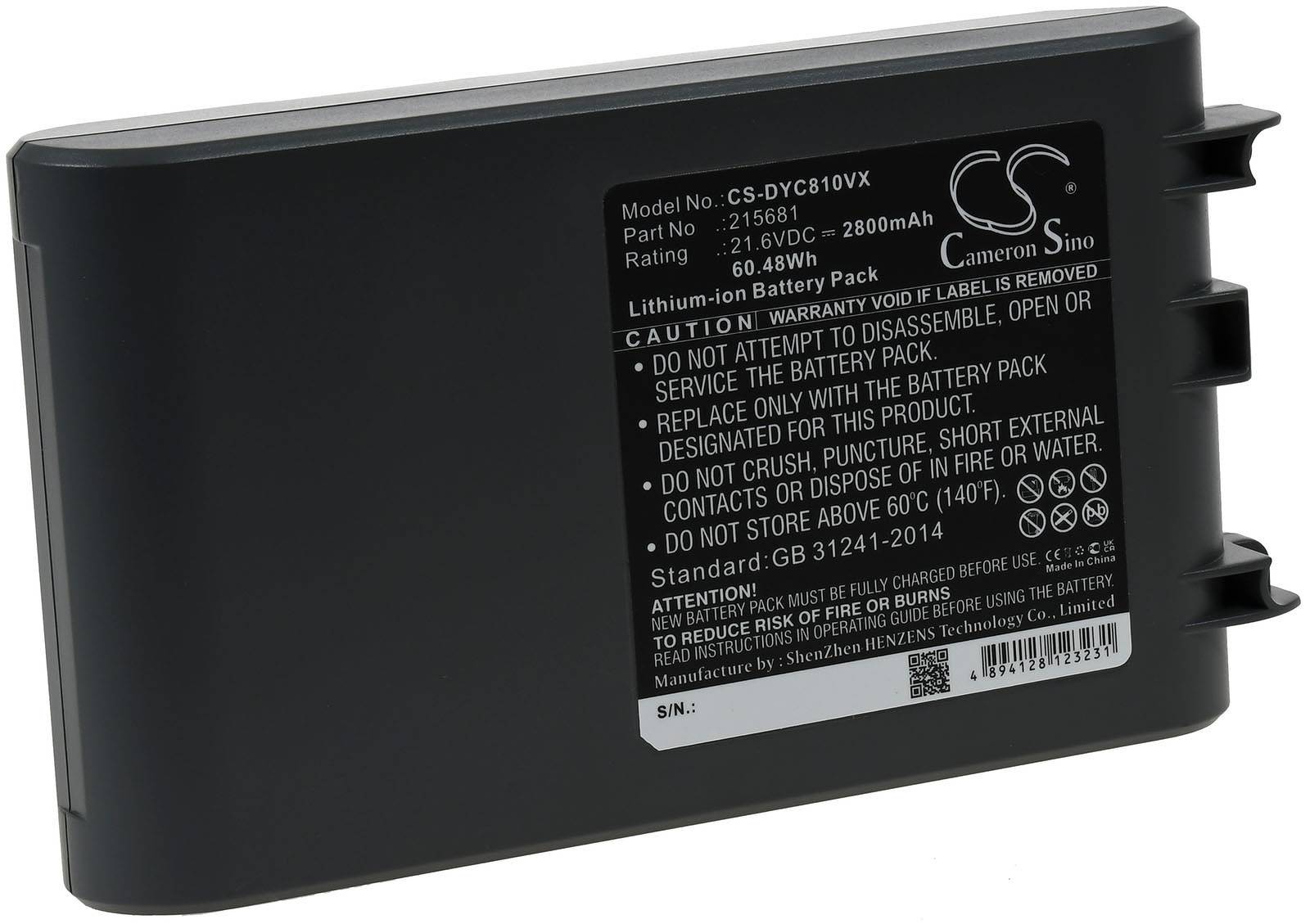 Powery Akku für Dyson Typ 215681, 21,6V, Li-Ion