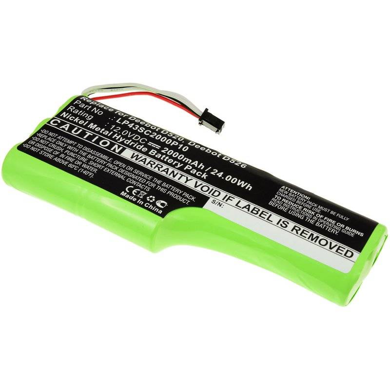 Powery Akku für Ecovacs Typ LP43SC2000P10, 12V, NiMH
