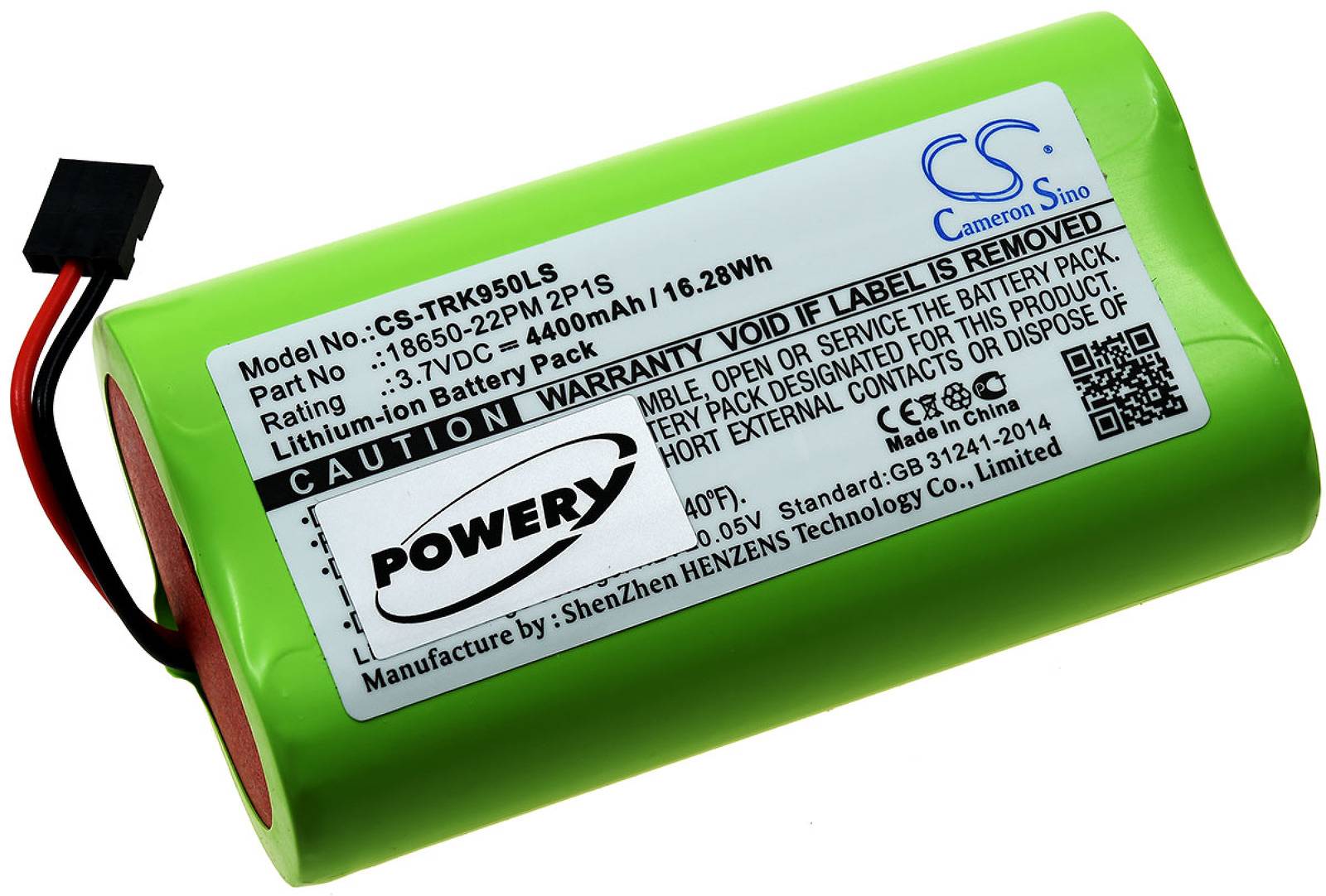 Powery Akku für LED-Fahrrad-Beleuchtung Trelock LS 950, 3,7V, Li-Ion