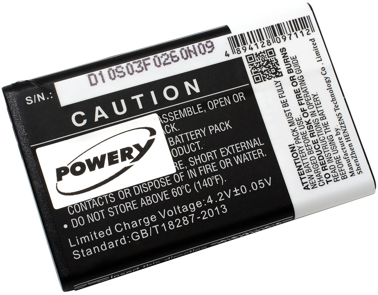 Powery Akku für Kazam Life B2, 3,7V, Li-Ion