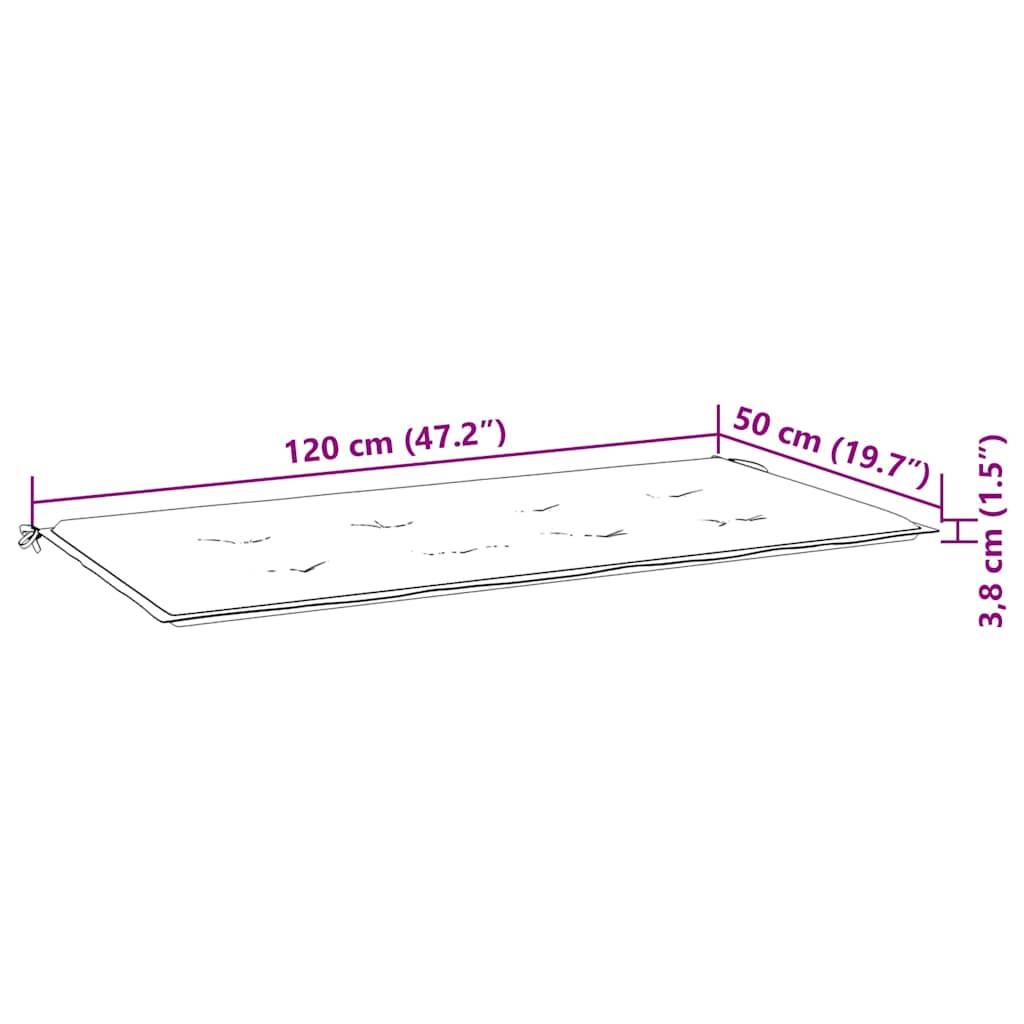 vidaXL Gartenbank-Auflage Anthrazit 120x50x4 cm Oxford-Gewebe