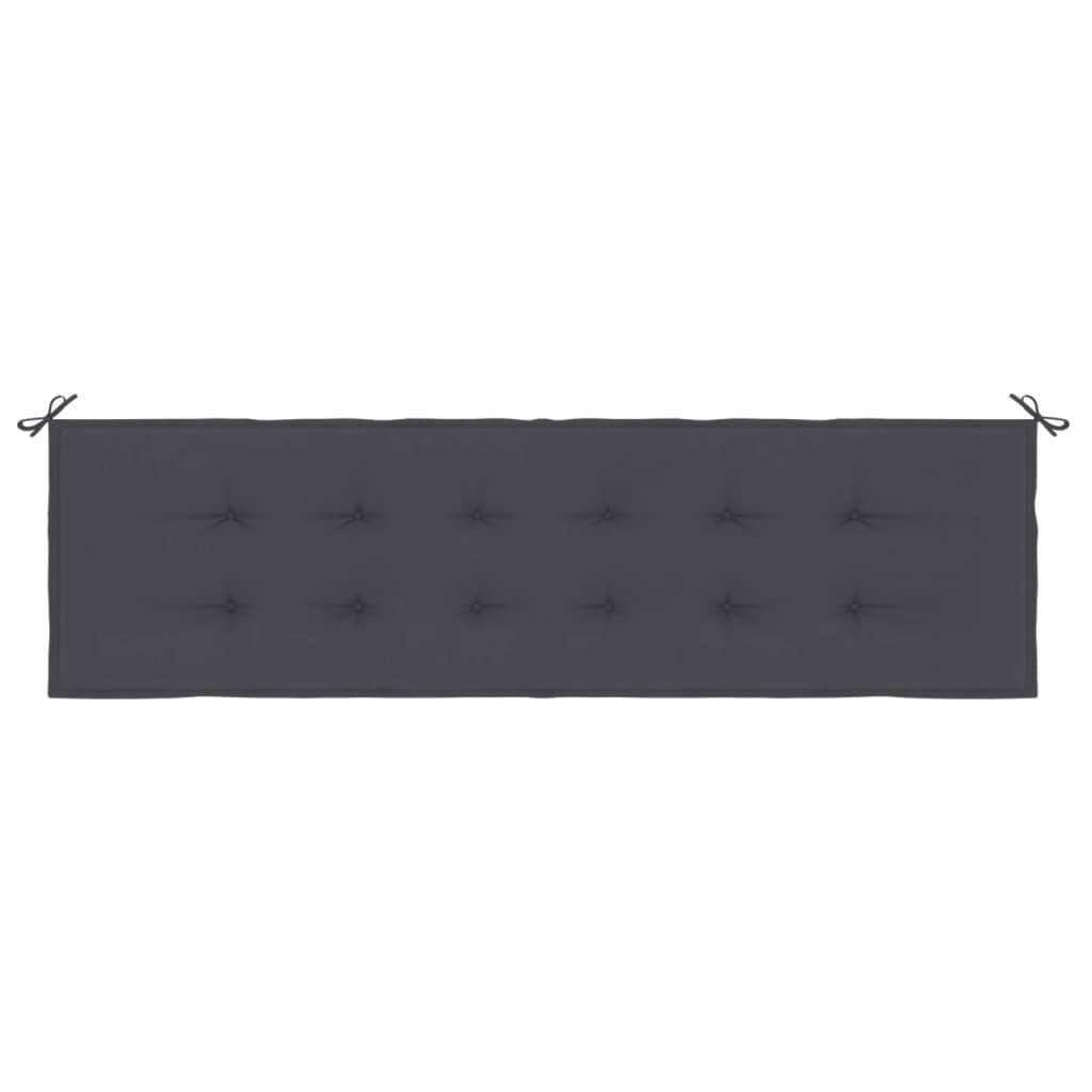 vidaXL Gartenbank-Auflage Anthrazit 180x50x3 cm Oxford-Gewebe