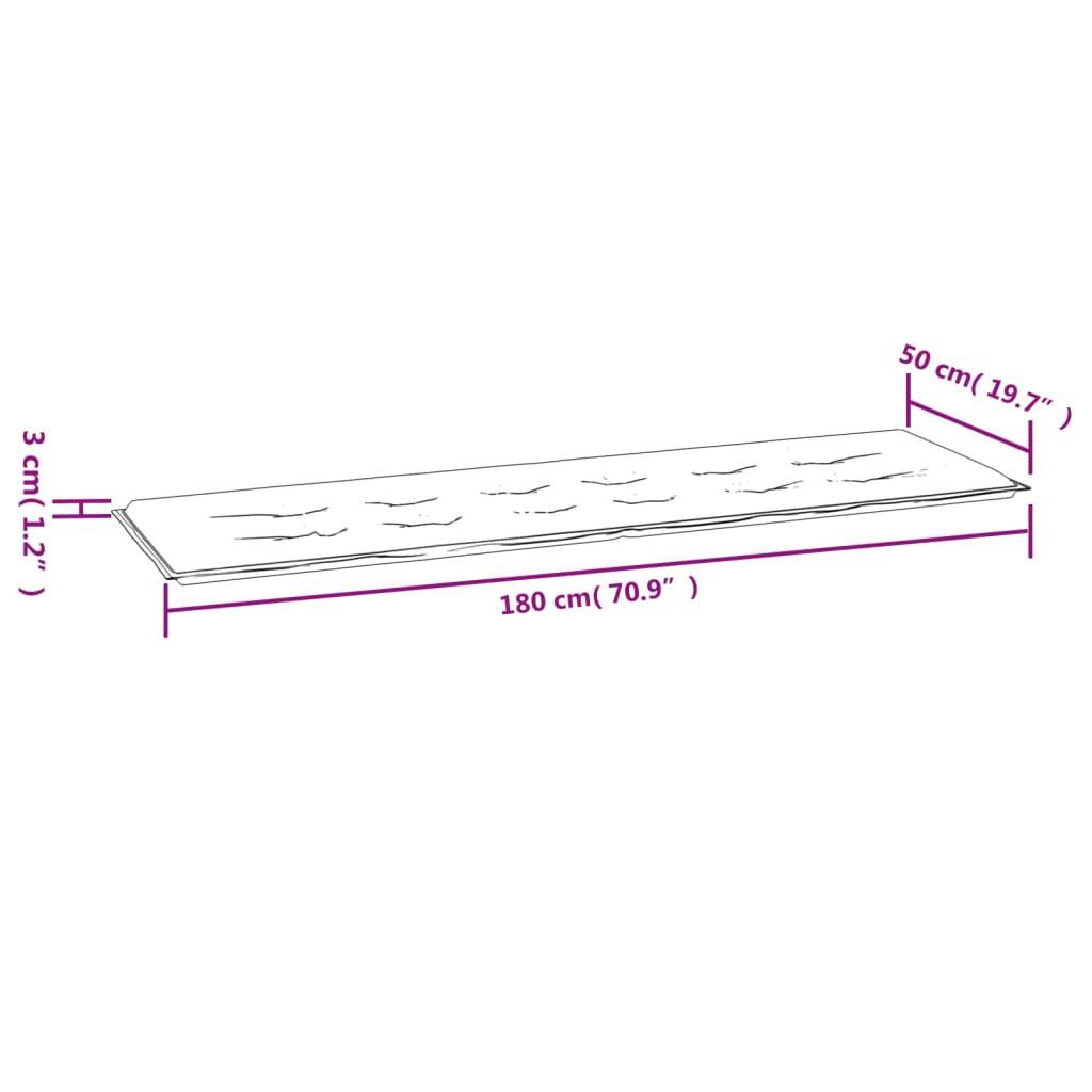 vidaXL Gartenbank-Auflage Grün 180x50x3 cm Oxford-Gewebe